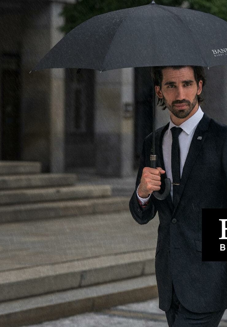 Černé pánské deštníky BANDI vás ochrání před jakoukoliv nepřízní počasí